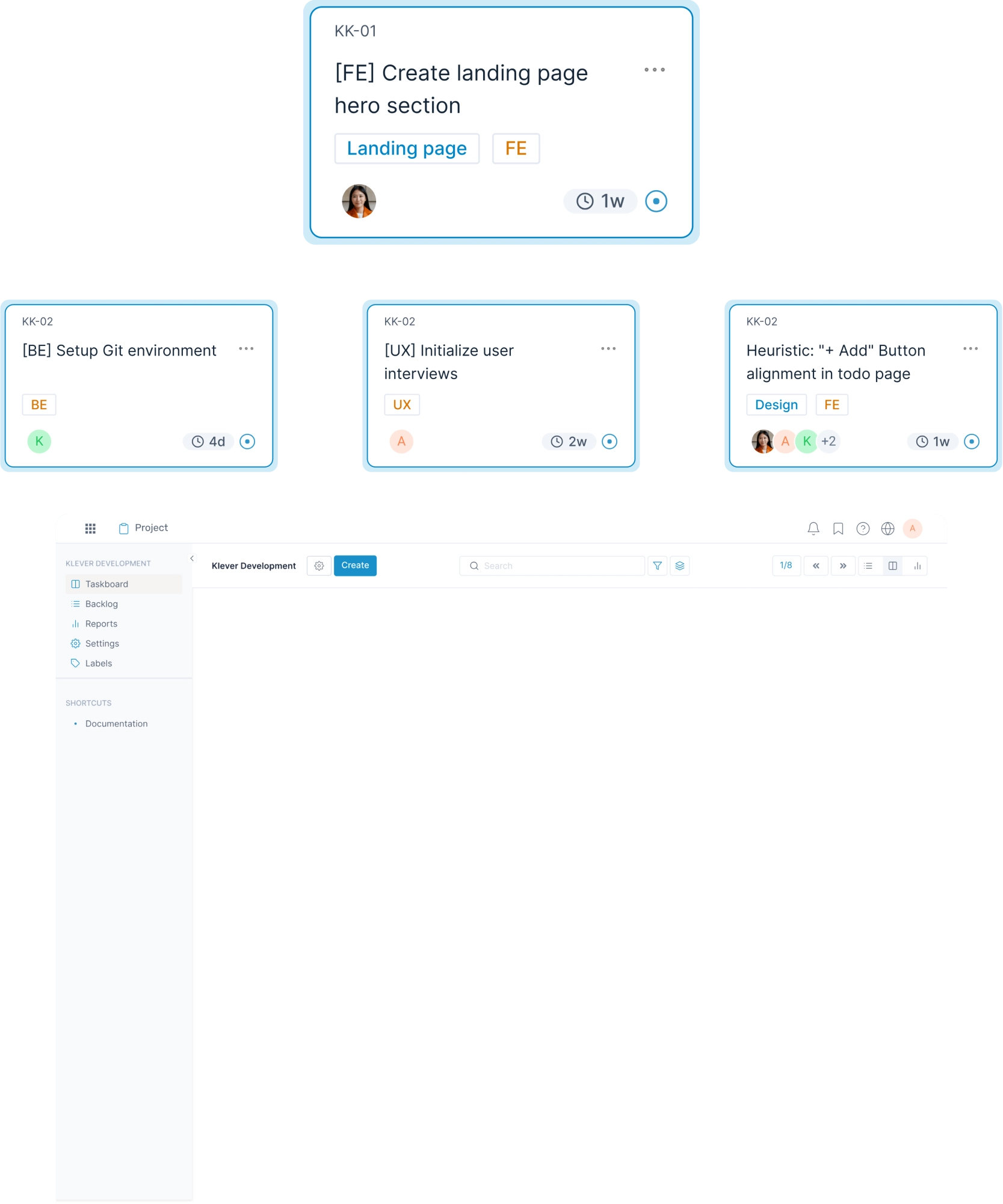 Create multiple task tickets and delegate them in Klever Project